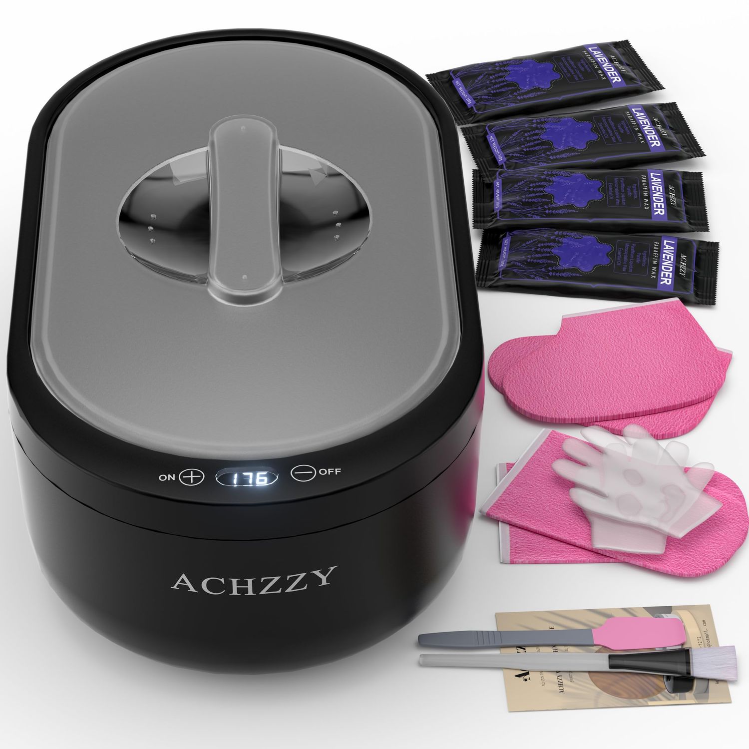 Achzzy Paraffin Wax Machine for Hand and Feet - 2000ml Paraffin Wax Warmer, Temperature and Reservation Mode, thermostatic Warmer, Nourishing and Moisturizing, Ideal for Home Paraffin Baths (Darkgray)