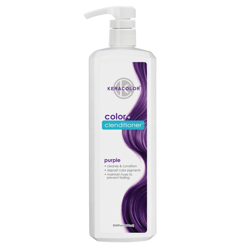 Keracolor Clenditioner PURPLE Hair Dye - Semi Permanent Hair Color Depositing Conditioner, Cruelty-free, 33.8 Fl. Oz.