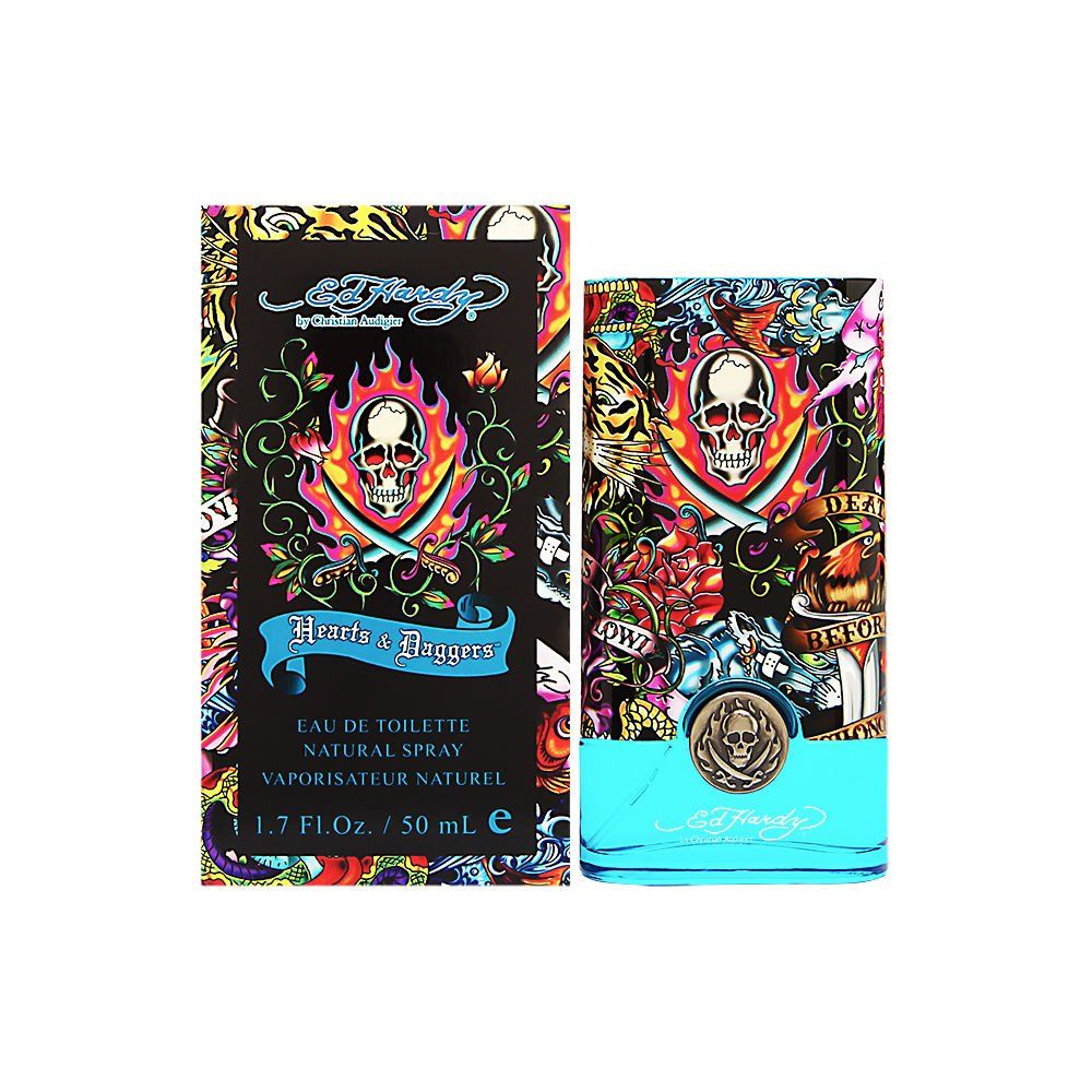 Ed Hardy Hearts and Daggers Eau De Toilette Spray by Christian Audigier, 1.7 Ounce