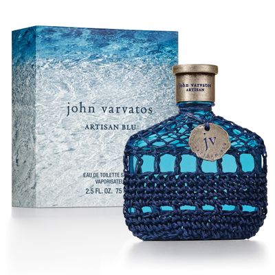 John Varvatos Mens Cologne, Artisan Blu Eau de Toilette EDT Spray, Marine Water Fougere Scent with Notes of Basil, Pine &amp; Geranium, 4.2 fl oz