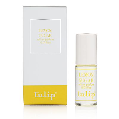 Tulip Lemon Sugar Roll-On Perfume Oil - Sparkling Citrus, Soft Vanilla &amp; Sugar Cane - Clean, Cozy, Vegan Perfume for Women - Travel-Friendly - 0.33 fl oz