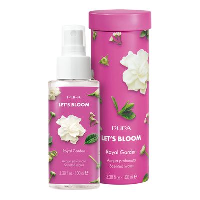 Pupa Milano Lets Bloom Scented Water, Royal Garden, 3.38 oz - Body Mist - Body Spray for Women - Long-Lasting Perfume - Floral Fragrance - Skin Care