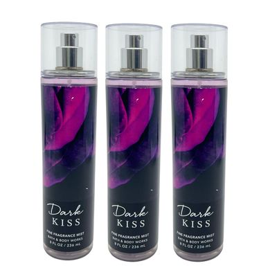 Bath &amp; Body Works Signature Collection Dark Kiss Fine Fragrance Mist, 8 Fl Oz (3-Pack)