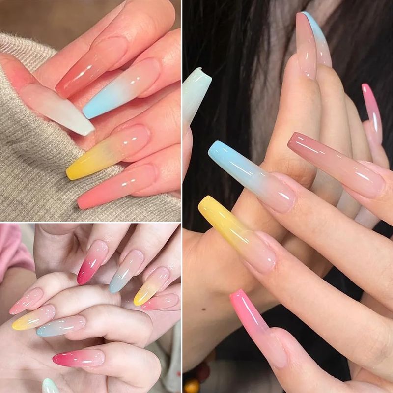 Neon Phosphor Nail Powder Set - 10 Colors, Fluorescent Glitter Gradient, Iridescent Rubbing Dust, Ombre Brush for DIY Nail Art