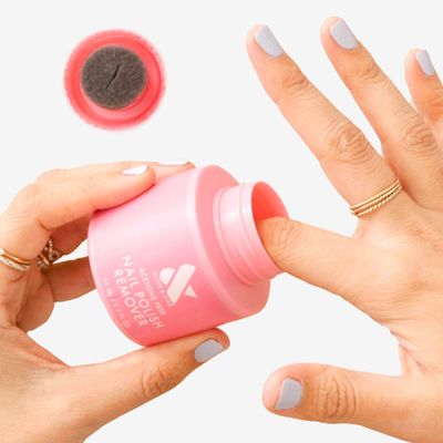 Olive & June Polish Remover Pot | Acetone-Free Nail Polish Remover with Sponge Lid for Mani Pedi | No-Mess, Gentle & Effective Formula | Vegan & Cruelty-Free | 60mL