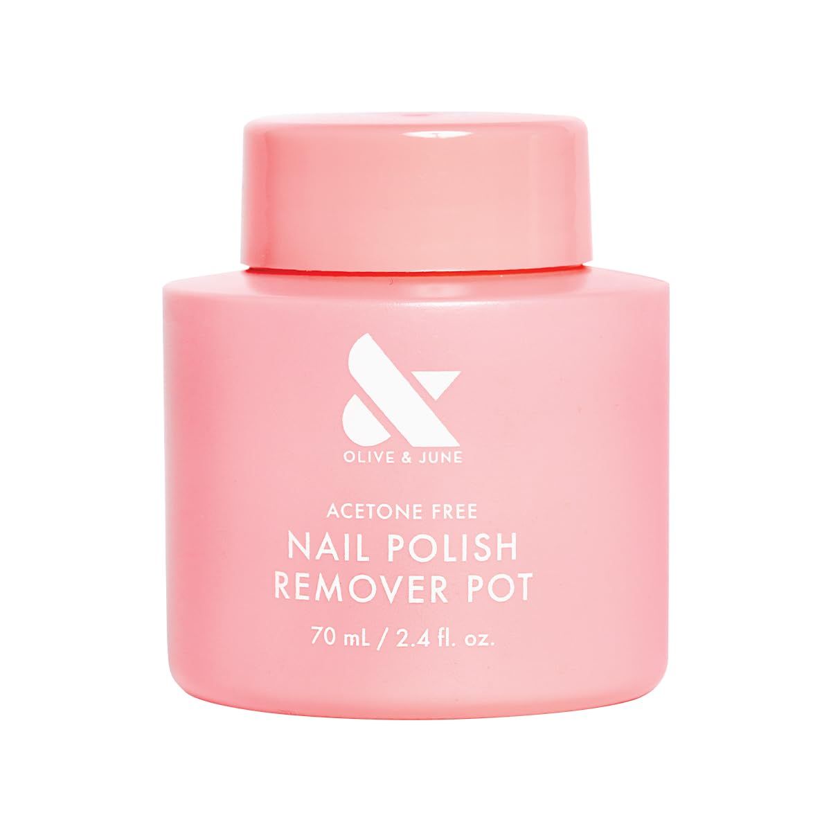 Olive &amp; June Polish Remover Pot | Acetone-Free Nail Polish Remover with Sponge Lid for Mani Pedi | No-Mess, Gentle &amp; Effective Formula | Vegan &amp; Cruelty-Free | 60mL