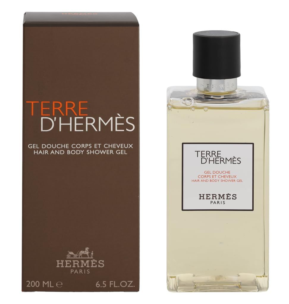 Hermes Terre dHermes for Men Hair and Body Shower Gel, 6.5 Ounc