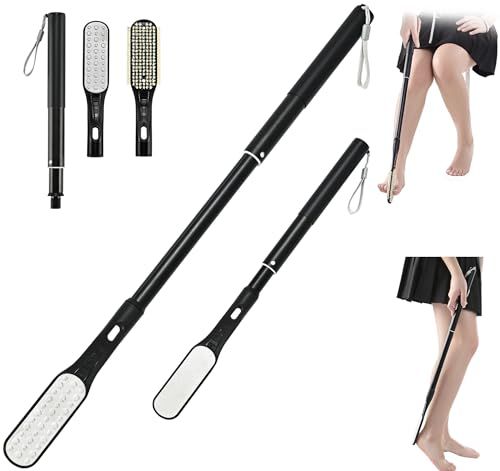Toe Gap Cleaning Brush, 18.82-25.98 Telescopic Toe Cleaning Brush Long Handle, Toe Scrubber for Deep Cleaning and Exfoliating for Women and Men, Elderly