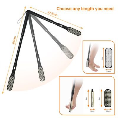 Toe Gap Cleaning Brush, 18.82-25.98 Telescopic Toe Cleaning Brush Long Handle, Toe Scrubber for Deep Cleaning and Exfoliating for Women and Men, Elderly