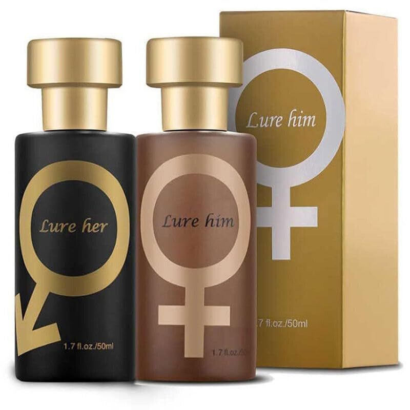 VeniCare Golden L_ure Perfume L_ure for Her Men Perfume, L_ure for Her, L_ure for Her Men Cologne - 1.7 Fl Oz (2 Pcs for Men and woman)