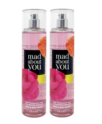 Set of 2 Bath &amp; Body Works Mad About You Fine Fragrance Mist 8 oz Each