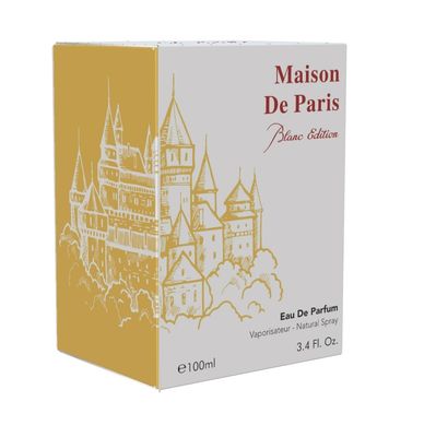 CEROD Maison De Paris Blanc Unisex, 3.4 Oz/Eau De Parfum Natural Spray Vaporizateur