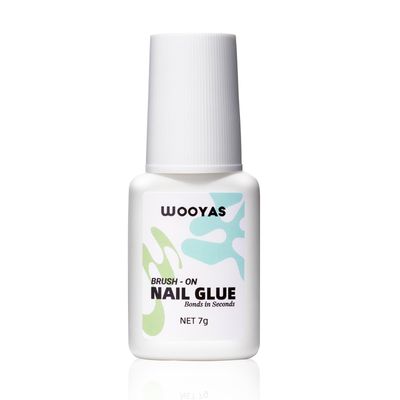 Super Strong Nail Glue for Press On Nails, Fake Nails, Acrylic Nails, Nail Tips, Durable &amp; Long Lasting Strong Brush On Nail Glue, Repair Professional Nail Adhesive 7ML