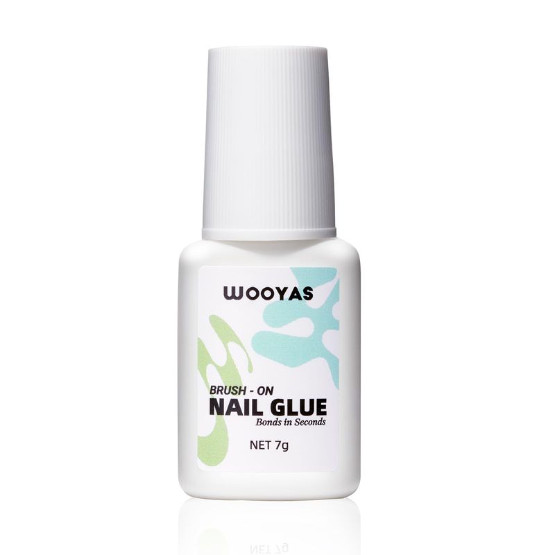 Super Strong Nail Glue for Press On Nails, Fake Nails, Acrylic Nails, Nail Tips, Durable &amp; Long Lasting Strong Brush On Nail Glue, Repair Professional Nail Adhesive 7ML