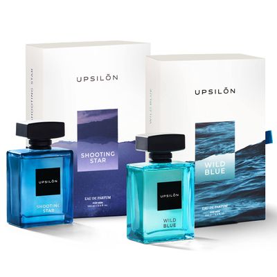 UPSILON Combo of Wild Blue &amp; Shooting Star Eau De Parfum Premium Long Lasting Fresh &amp; Powerful Fragrance Spray Travel Friendly Luxury Parfum Scent | Mens Perfume | Each 100ml - Pack Of 2