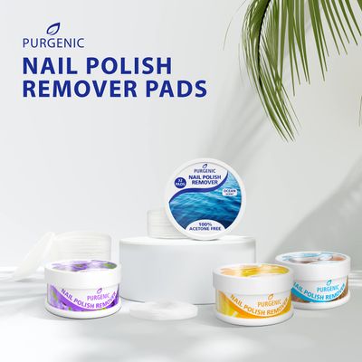 Purgenic Nail Polish Remover Pads - (128 Count) - On the Go &amp; Travel - Lint Free Nail Polish Wipes - Pre-soaked Pads Made All Natural Ingredients - Cuticle Wipes - No Harsh Odor or Chemicals