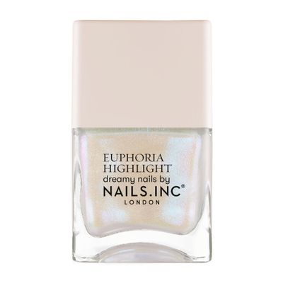 Nails Inc Euphoria Highlight, Make It Mythical, Pearl Shimmer, No Chip, Long Lasting, Quick Dry, Air Dry, Professional Manicures &amp; Pedicures, Fingernails &amp; Toenails, Vegan Nail Polish, 0.47 Fl Oz