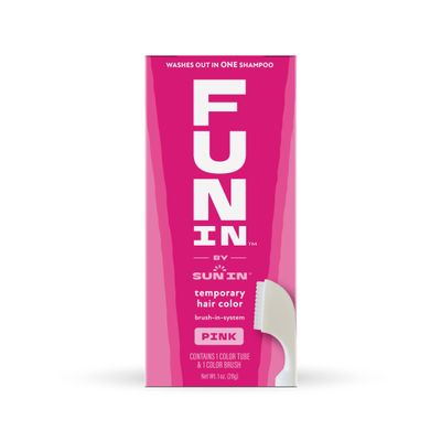 Fun In by Sun In Temporary Hair Color with Easy Brush Applicator for Kids, Teens &amp; Adults - Washable One day color for Festivals, Events &amp; Parties - All Hair Types