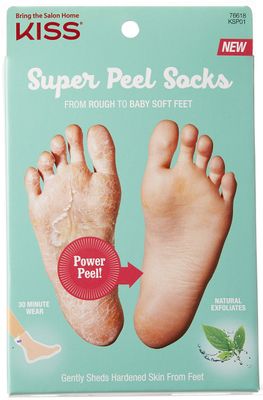 KISS Super Peel Socks-Naturally Exfoliates (1 PACK)