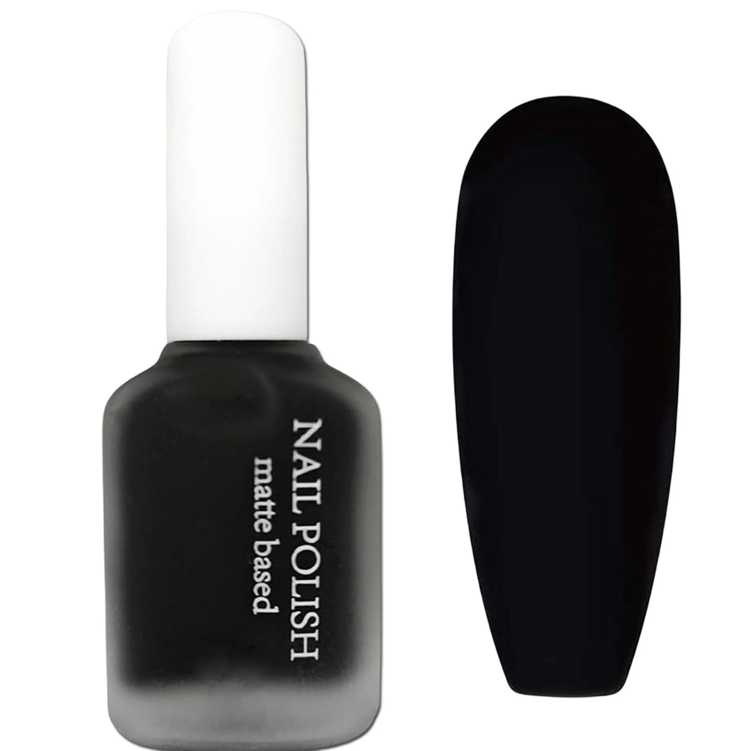 Black Matte Nail Polish - Air Dry Quick Dry for Men &amp; Women, Dark Gel Polish
