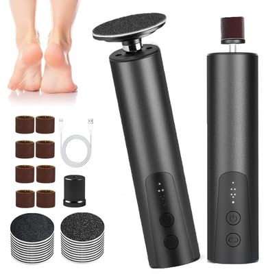 Electric Foot Callus Remover, 2 in 1 Electric Foot File Nail Grinder with 6 Speed, Rechargeable Callus Remover for Feet with 2 Mode Disc Sandpaper, Foot Sander Tool for Feet Dry Dead Skin