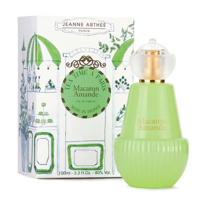 Jeanne Arthes - FRENCH WAY OF LIFE, Tea Time Paris, Macaron Amande Eau de Parfum, Spray perfume for women, Fruity Floral Scent, Notes of Almond, Prune, Made in France, 3.38 Fl.oz