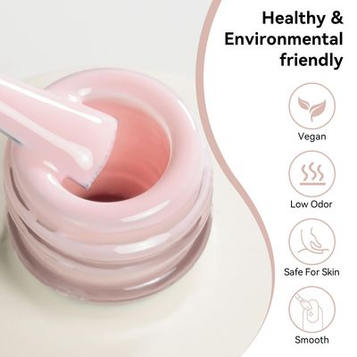 MEGIOR Ballet Slippers Gel Nail Polish 15ML Ballet Pink Color Soak Off UV LED Long-Wear Light Pink Spring Gel Polish Salon Nail Manicure for Women Girls Home DIY