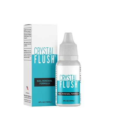 Crystal Flush Nail Renewal Formula - Nail &amp; Toe Treatment, As Seen On TV, Fast Results for Discolored, Yellow, Damaged, Cracked Nails - 05 oz./15 ml