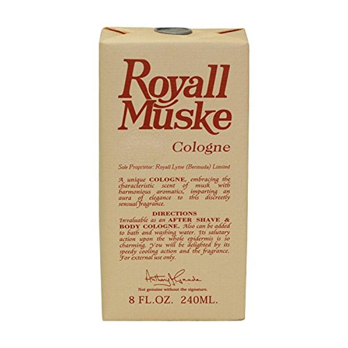Royall Muske by Royall Fragrances for Men 8.0 oz Eau de Cologne Splash Bottle