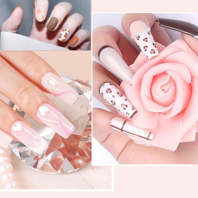 Nail Art Brush Set, 9 Pieces Double Headed Nail Art Tool Set, Nail Art Dotting Tools, Nail Art Line Stripe Brush for Home Salon DIY