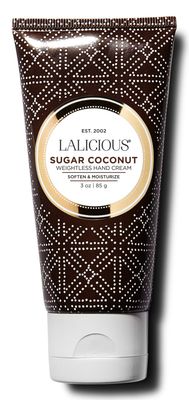 LaLicious Sugar Coconut Weightless Hand Cream - Natural Hand &amp; Cuticle Lotion with Mango Butter &amp; Milk Thistle - Cruelty-Free Skin &amp; Body Moisturizing Cream (3oz)