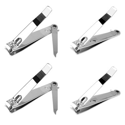 Nail Clippers, 4 Pcs Toenail Fingernail Clippers, Sharp Stainless Steel Nail Clippers for Men Women, Nail Cutter, Finger Nail Clippers Adult, Nail Clippers Bulk Large Nail Clippers for Thick Nails
