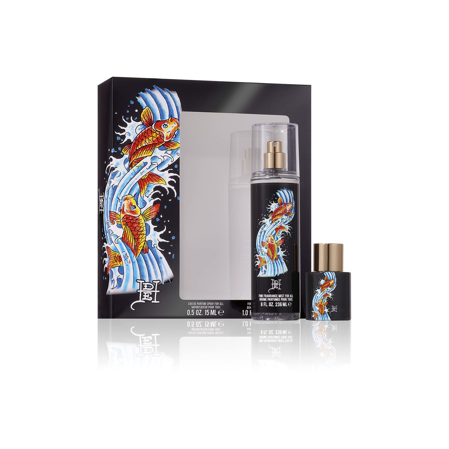Ed Hardy Men &amp; Womens Fragrance Set, Eau De Parfum, Koi Wave, 2 Piece Set