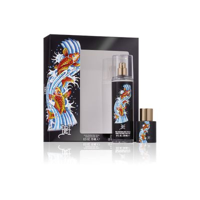 Ed Hardy Men &amp; Womens Fragrance Set, Eau De Parfum, Koi Wave, 2 Piece Set