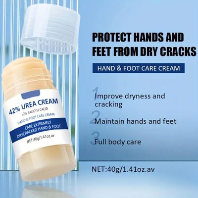 42 Urea plus 2 Salicylic Acid Foot Cream, Foot Balm for Dry Cracked Feet Knees Elbows Hands Hydrate & Nourish Foot Care for Softens Skin Exfoliates Dead Skin Smoothing Skin Women and Men 1.41oz
