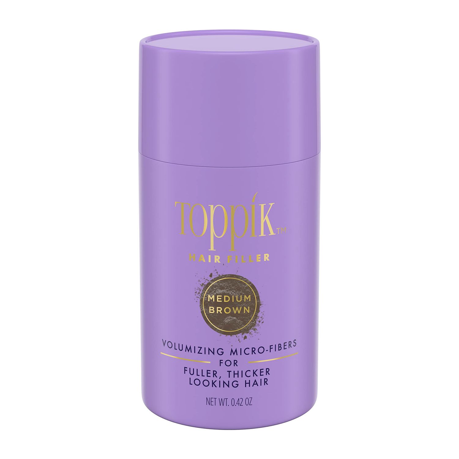 Toppik Hair Filler Keratin Hair Fiber Powder 12g - Hair Thickener for Women, Camoflauge Roots, Fills Hairline Gaps For Fuller Hair - Medium Brown