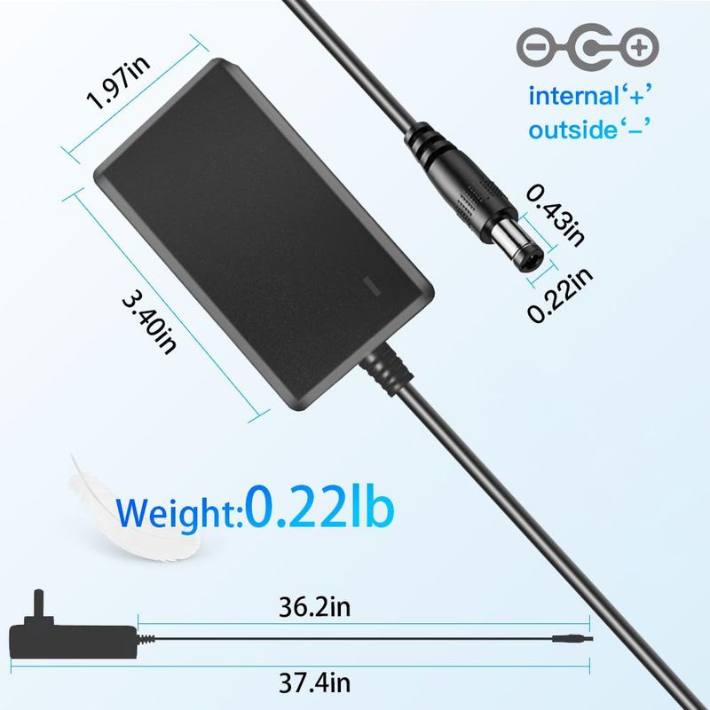 16.8V 1A DC Power Supply 100-240V AC/DC Wall Li-ion Adapter for LED Strip UV Nail Lamp Dryer Massage Gun 16.8Volt 1Amp 800mA 500mA Switching Transformer with 5.52.5/2.1mm Plug