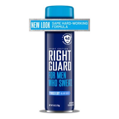 Right Guard Sport Antiperspirant &amp; Deodorant Spray | 4-in-1 Protection Spray Deodorant For Men | Blocks Sweat | 48-Hour Odor Control | Powder Dry Scent, 6 oz.