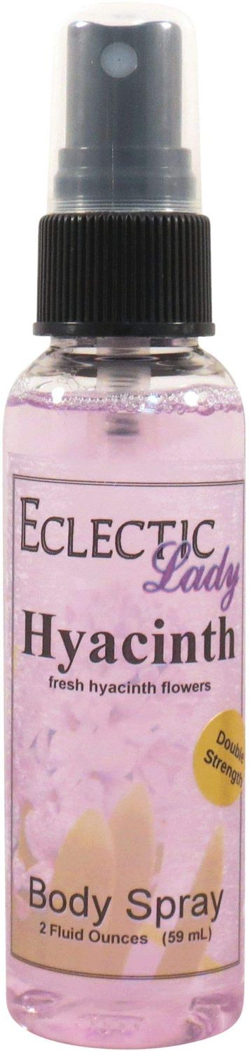 Eclectic Lady Hyacinth Body Spray, Double Strength, 2 ounces, Body Mist for Women with Clean, Light &amp; Gentle Fragrance, Cologne with Soft, Subtle Aroma For Daily Use
