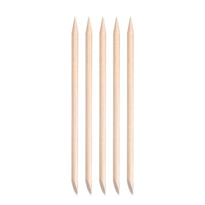 siyuwuro 5PCS Orange Wood Nail Sticks Double Sided Cuticle Pusher Remover Multi Functional Orange Wood Cuticle Sticks Manicure Pedicure Tool With Clear Storage Tube