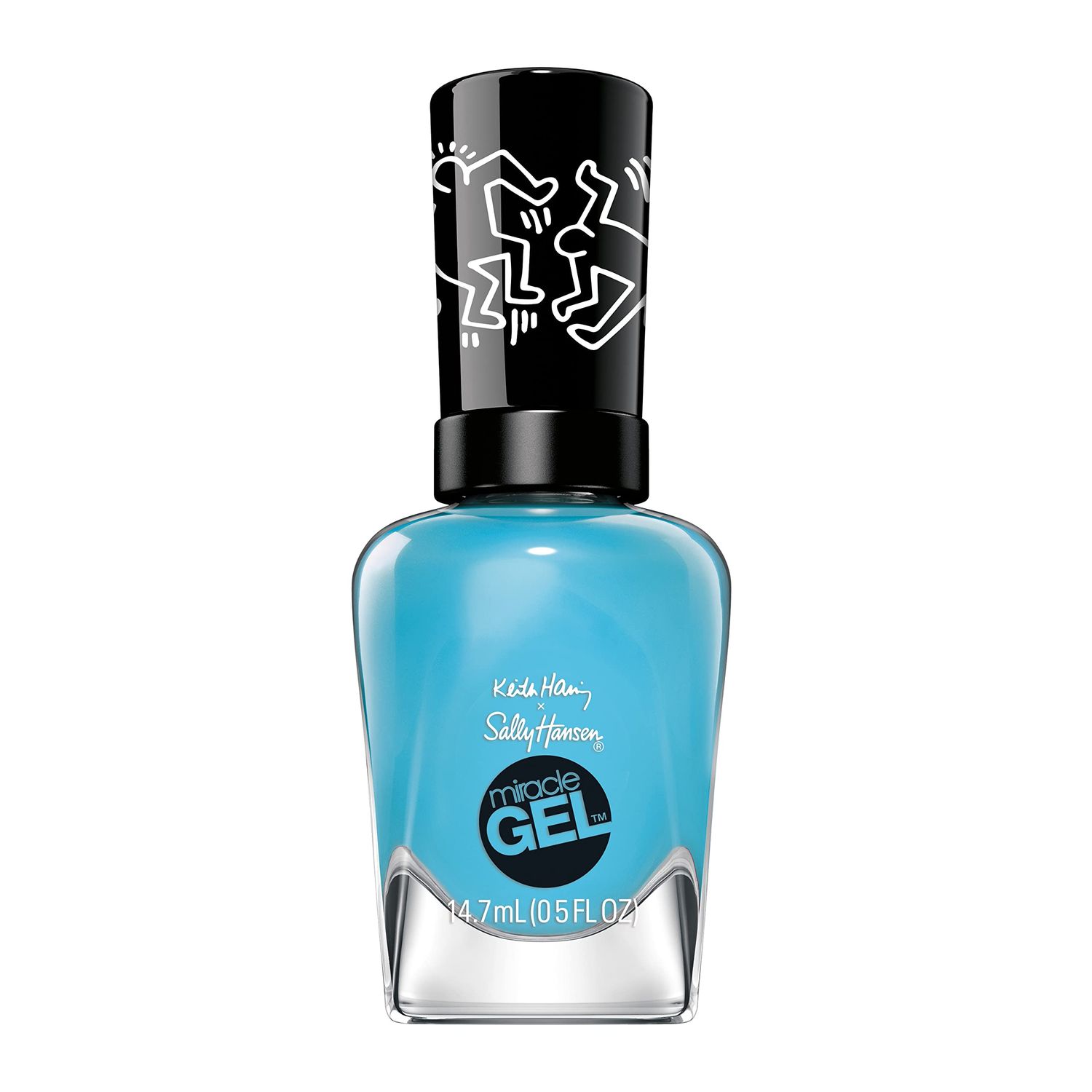 Sally Hansen Miracle Gel, Keith Haring Contempor-airy, Long Lasting, Gel-Like Formula, No UV Lamp Needed, Blue Nail Polish