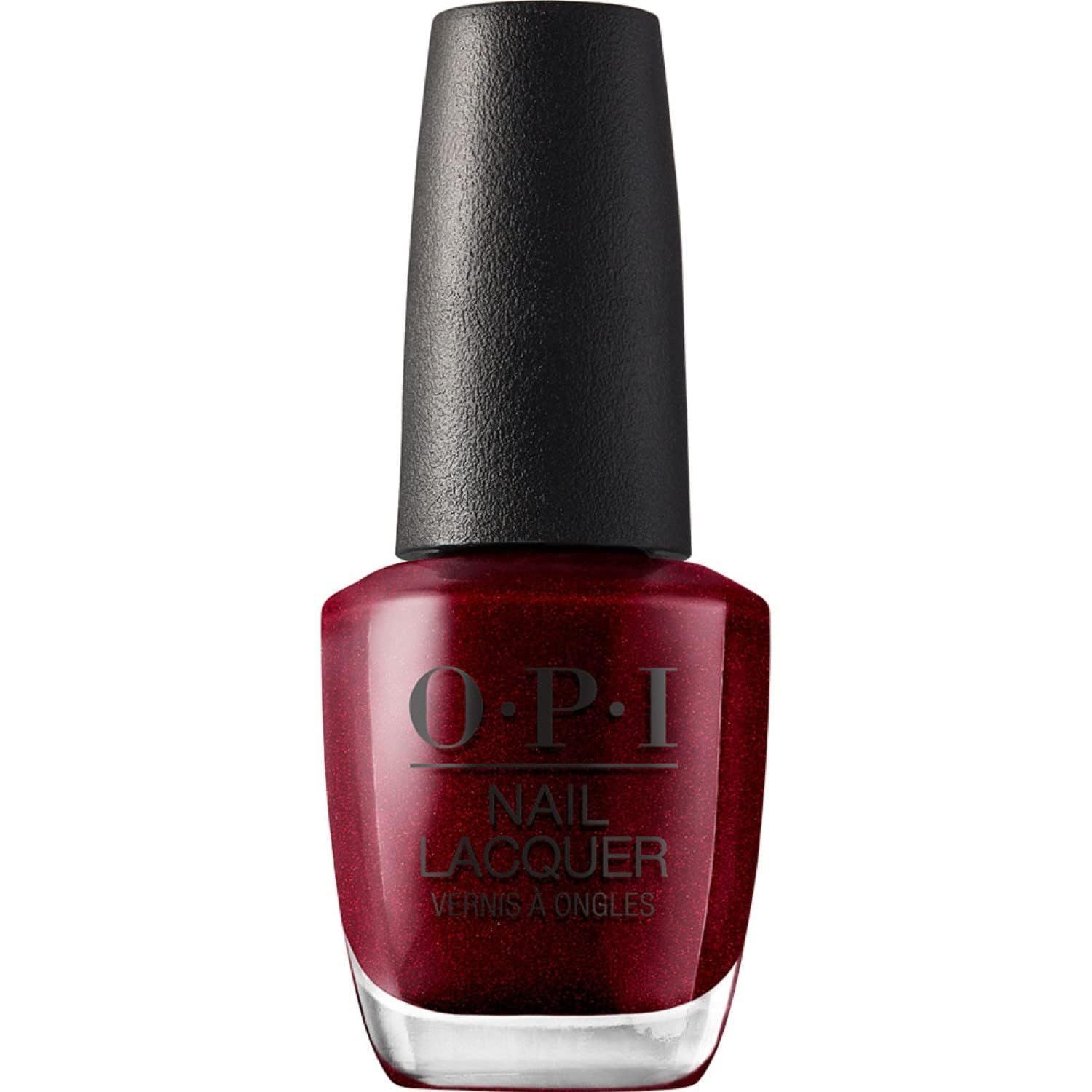 OPI Nail Lacquer Im Not Really a Waitress | Opaque Dark Red Pearl Chip Resistant Nail Polish | Vegan, Fast Drying, Streak Free