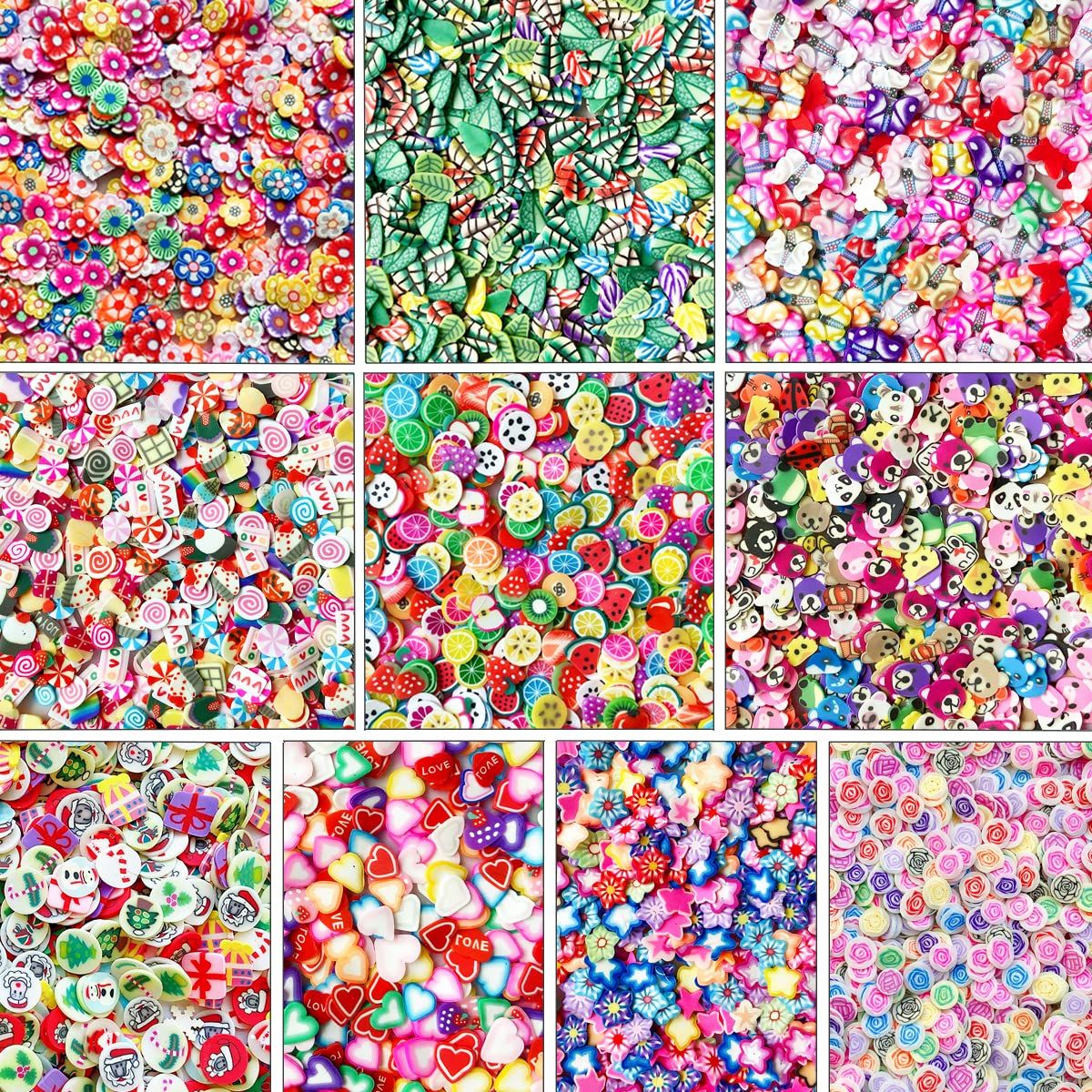 EHOPE 10000 PCS Nail Art Slices Fruits Slices Polyme Slices DIY Fruit Nail Art Supplies Making Kit Decoration Arts Crafts for Nail Art and Cellphone Decorations