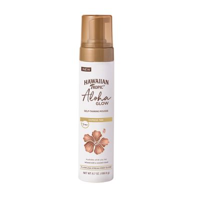 Hawaiian Tropic Aloha Glow Self Tanning Mousse, Express Tan, 6.7oz | Self Tanner Mousse, Fake Tan Foam, 1 Hour Express Sunless Tanner, Sunless Tanning Foam, 6.7 fl oz