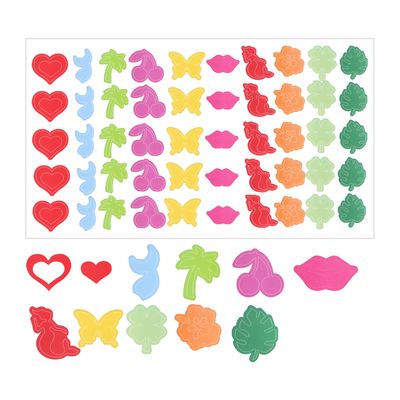750pcs Tanning Stickers, Self-Adhesive Cute Tanning Tan Tattoo Stickers for Body 10 Styles Sunbathing Sunbed Suntan Decals Heart Butterfly Lips Leaf Decals for Sunbathing Beach Accessories Supplies