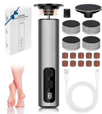 Electric Foot Callus Remover,9 Speed Callus Remover for Feet,Professional Electric Foot Filer with 40pcs Sandpaper Discs,10pcs Nail Sandpaper,Foot Grinder for Dead Skin Calluses (Black)
