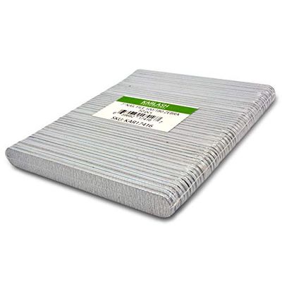 Karlash Professional Double Sided Emery Board 7 Zebra Nail File 100/180 (50 Pieces)