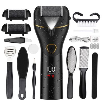 Foot Scrubber Rechargeable,callus Remover For Feet, Electric Foot Callus Remover Kit, Ipx6 Washable Cleaning, 4H Long Battery Life,Professional Pedicure Tools For Dead,hard Cracked Dry Skin Ideal Gift