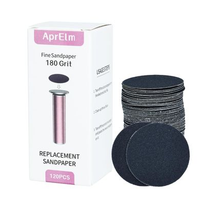 120pcs Replaceable Sandpaper for Electric Foot Callus Remover, 180 Grit Fine Sandpaper Refill Discs