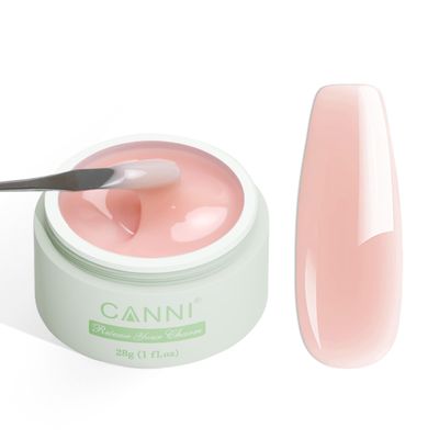 CANNI Builder Gel for Nails - 1 Fl Oz Soft Orange-Pink Hard Gel for Nail Extension &amp; Strengthening, Jelly Texture for DIY Nail Art